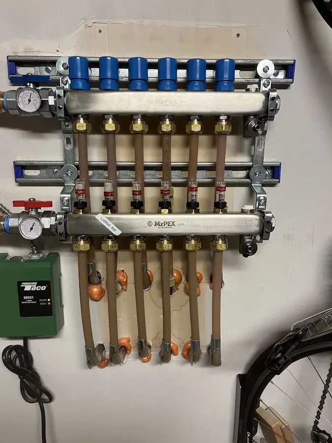 Plumber performing Gas Line Installation at a residential property in Union Mill